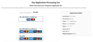 Payer les frais de visa égyptien